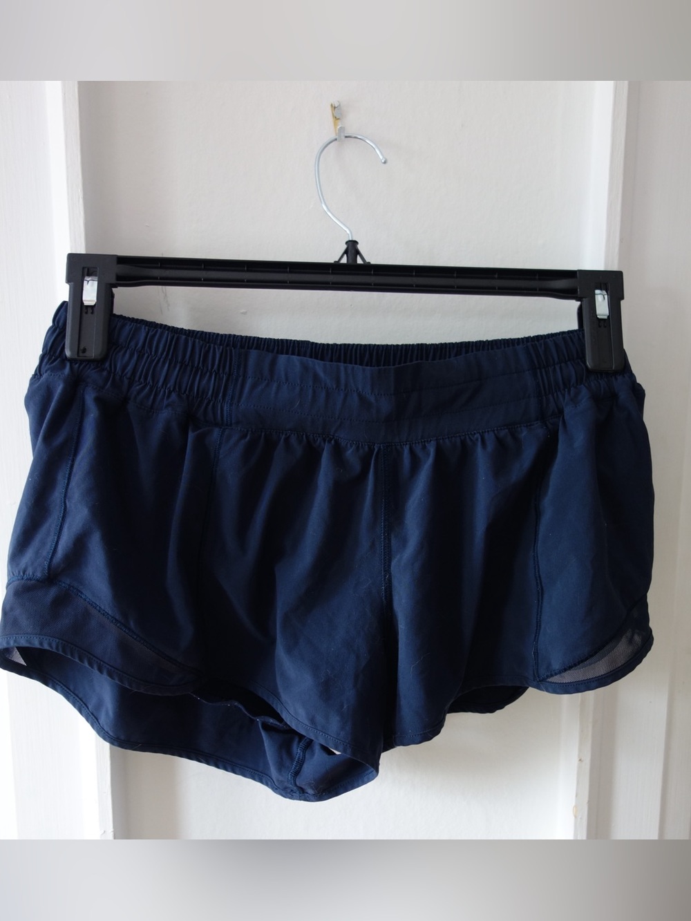 Women's Navy Athletic Shorts - Elastic Waist